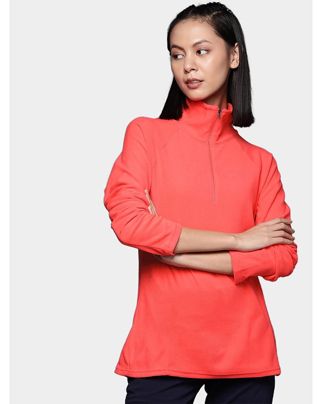 Columbia Womens Red Glacial IV Half Zip Pullover