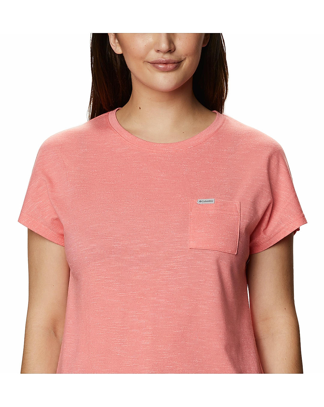 Columbia Womens Red Omni-Wick Cades Cape Tshirt