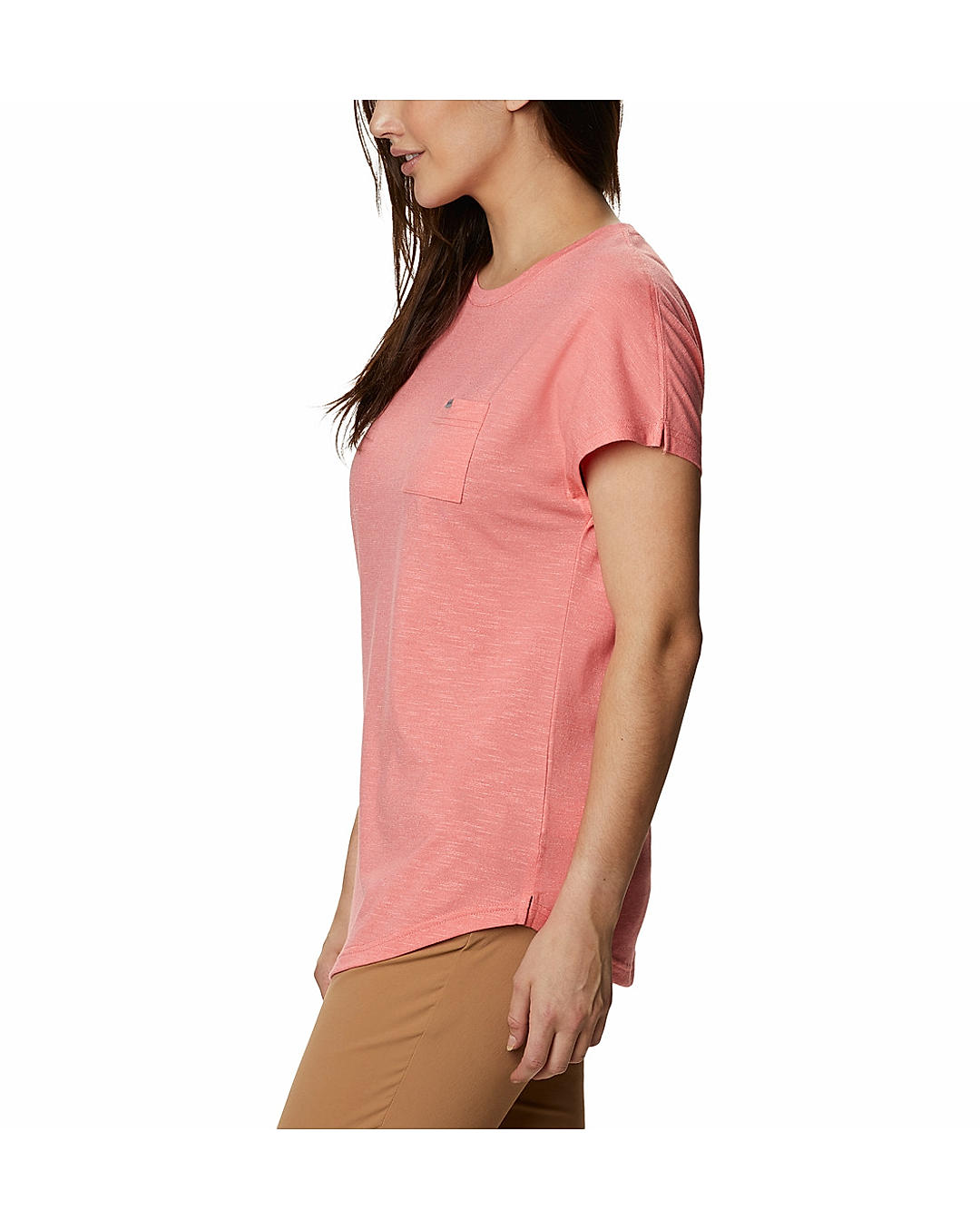Columbia Womens Red Omni-Wick Cades Cape Tshirt