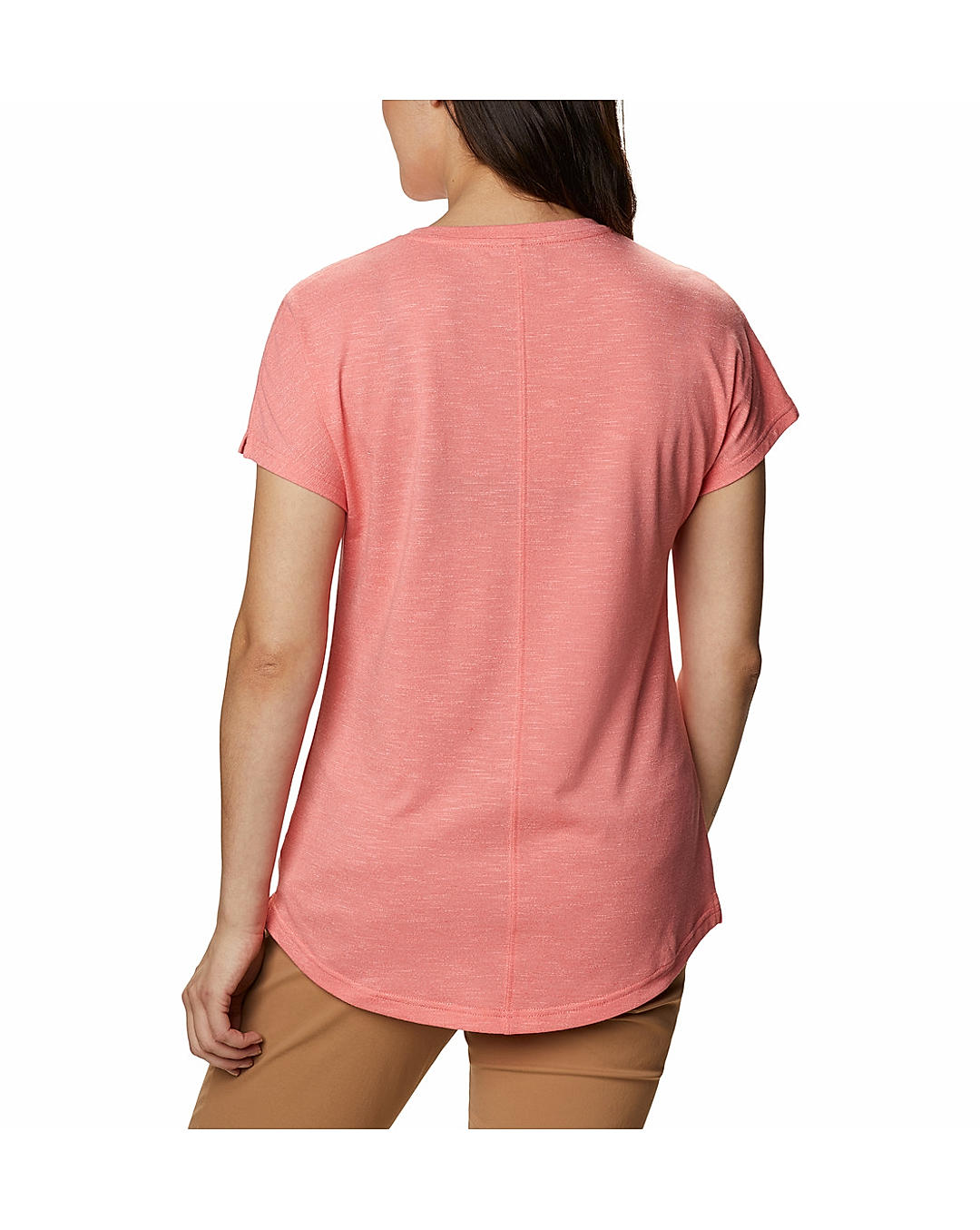 Columbia Womens Red Omni-Wick Cades Cape Tshirt