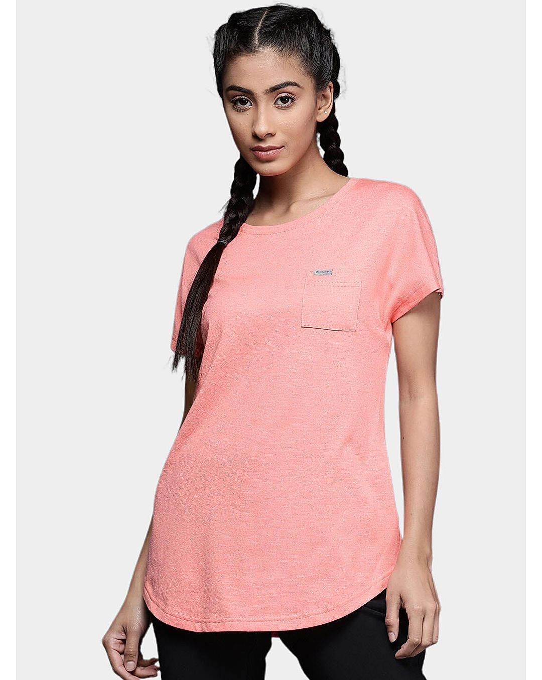 Columbia Womens Red Omni-Wick Cades Cape Tshirt