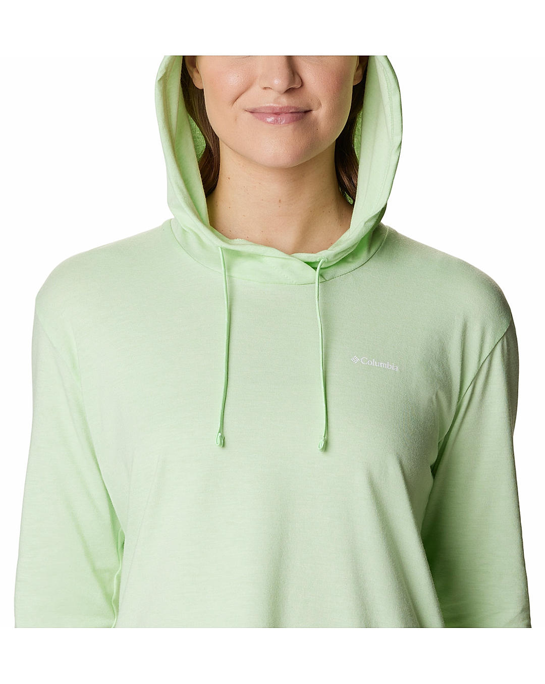 Columbia Womens Green Omni-Wick Sun Trek Hooded Pullover Tshirt