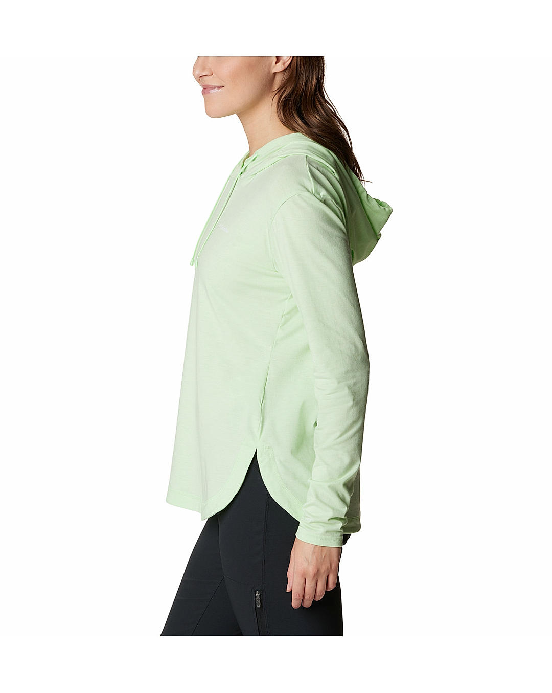 Columbia Womens Green Omni-Wick Sun Trek Hooded Pullover Tshirt