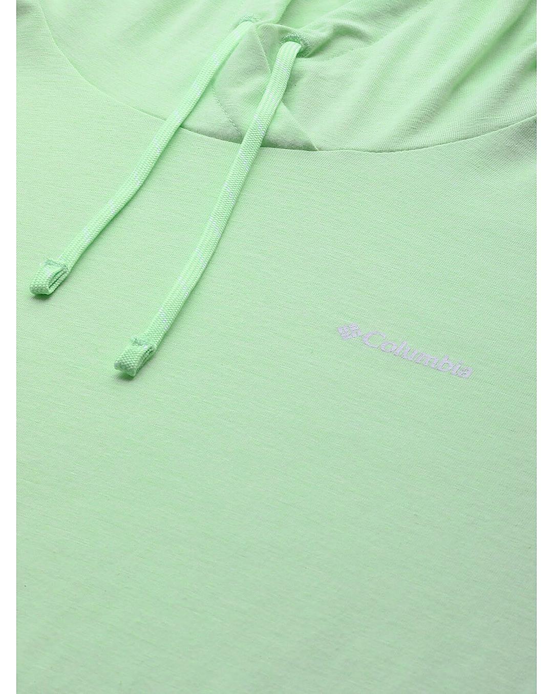 Columbia Womens Green Omni-Wick Sun Trek Hooded Pullover Tshirt