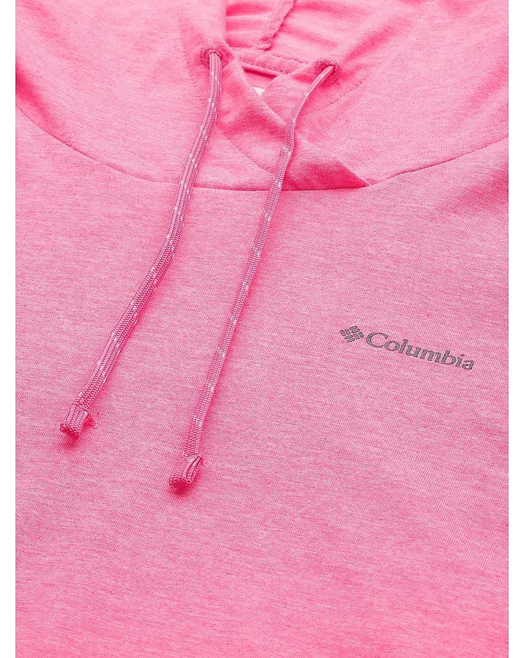 Columbia Womens Red Omni-Wick Sun Trek Hooded Pullover Tshirt