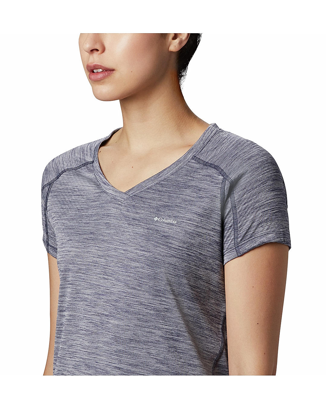 Columbia Womens Blue Omni-Freeze Zero Rules Short Sleeve Tshirt