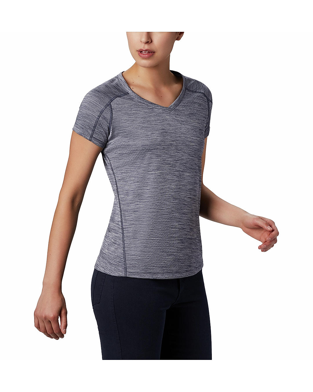 Columbia Womens Blue Omni-Freeze Zero Rules Short Sleeve Tshirt
