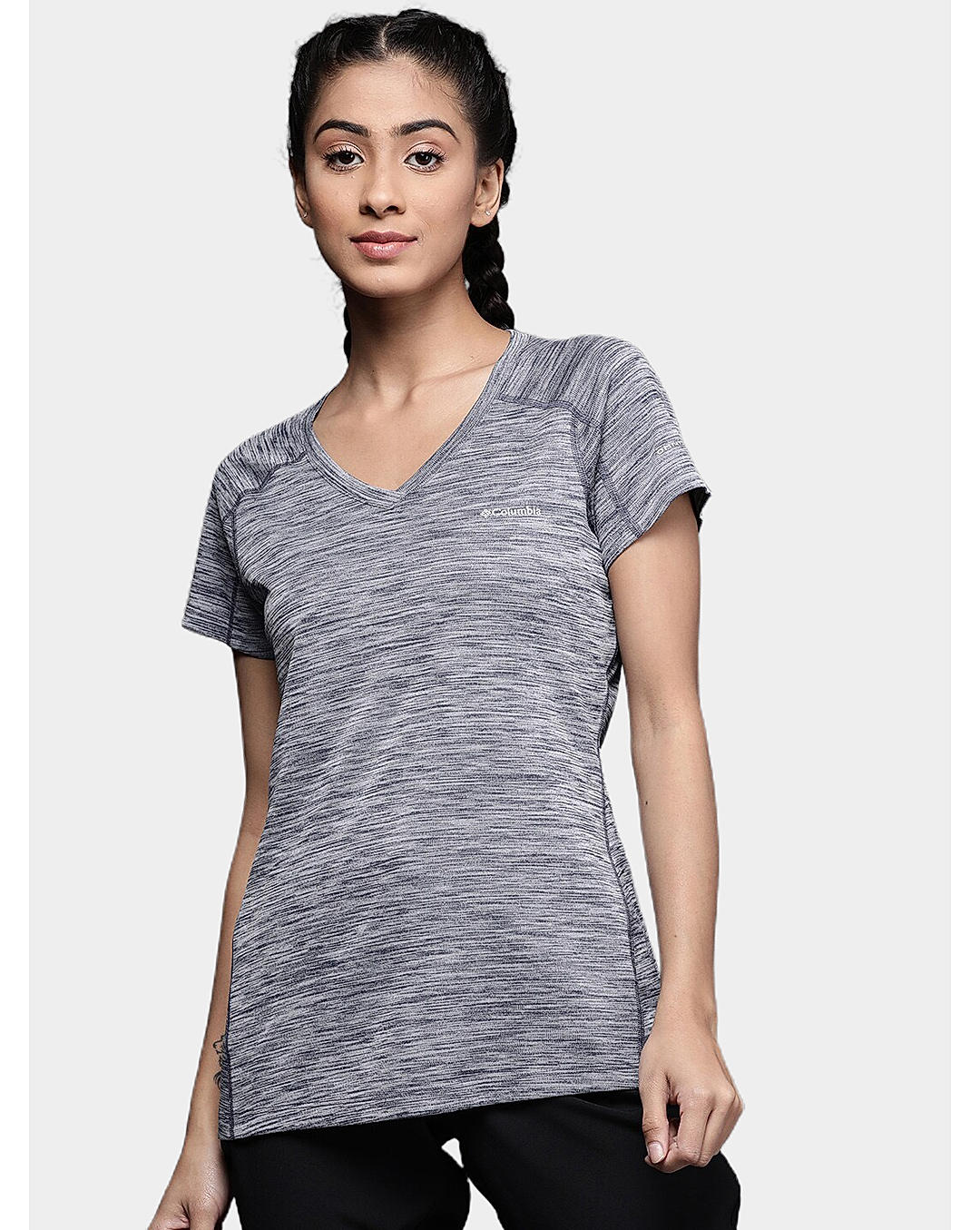 Columbia Womens Blue Omni-Freeze Zero Rules Short Sleeve Tshirt