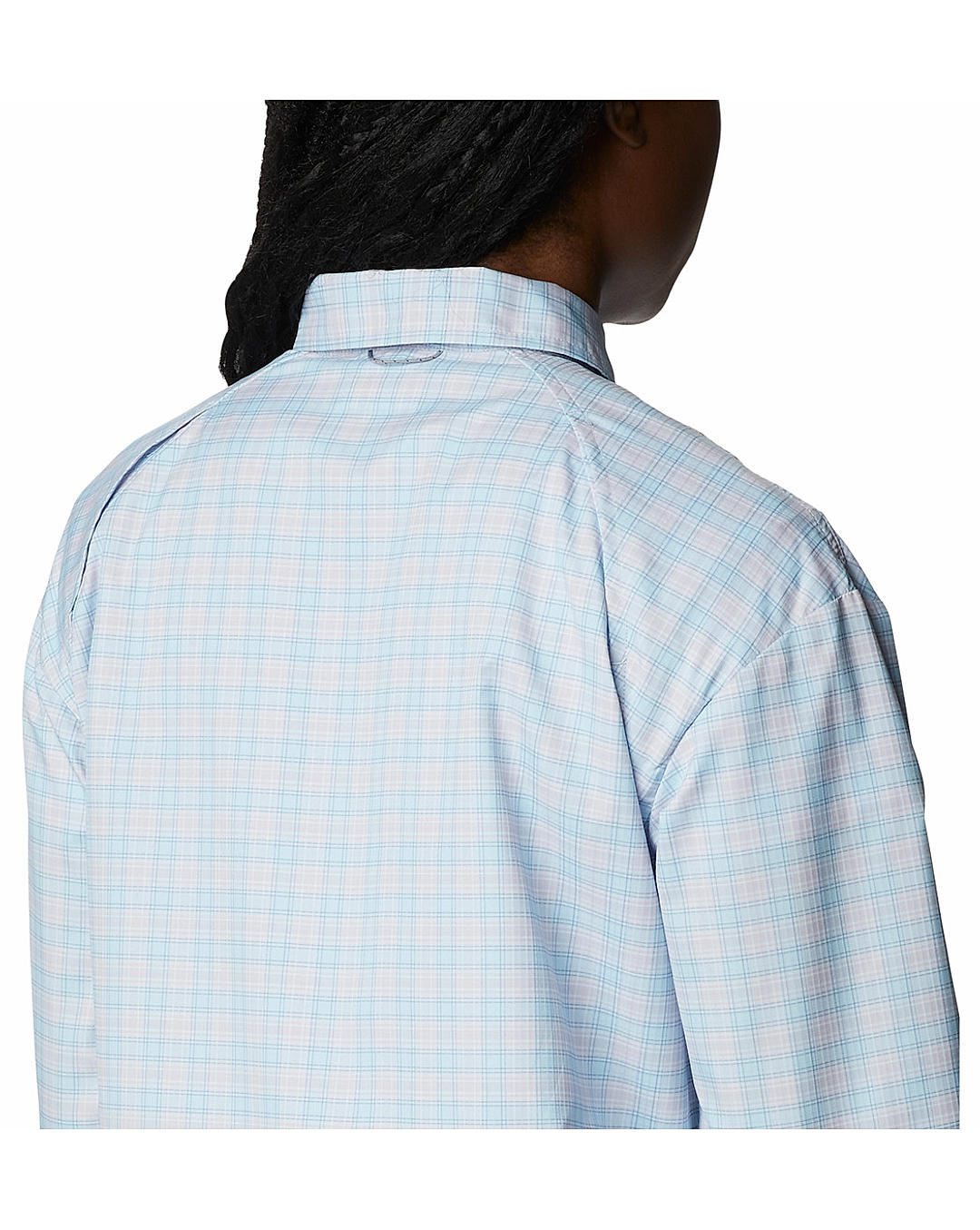 Columbia Womens Purple Omni-Shade Silver Ridge Utility Patterned Long Sleeve Shirt