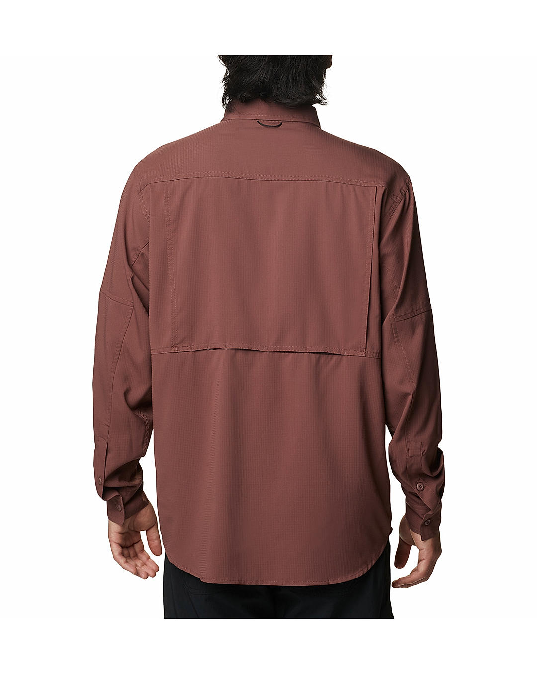 Columbia Mens Brown Omni-Shade Silver Ridge Utility Lite Long Sleeve Shirt