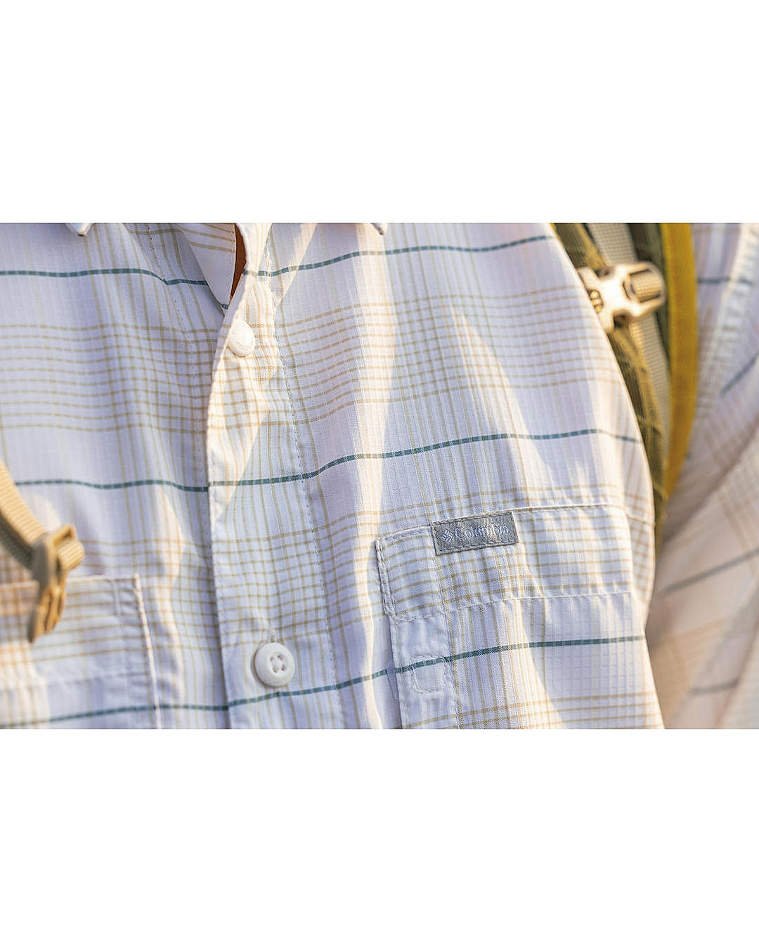 Columbia Mens White Omni-Shade Silver Ridge Utility Lite Plaid Long Sleeve Shirt