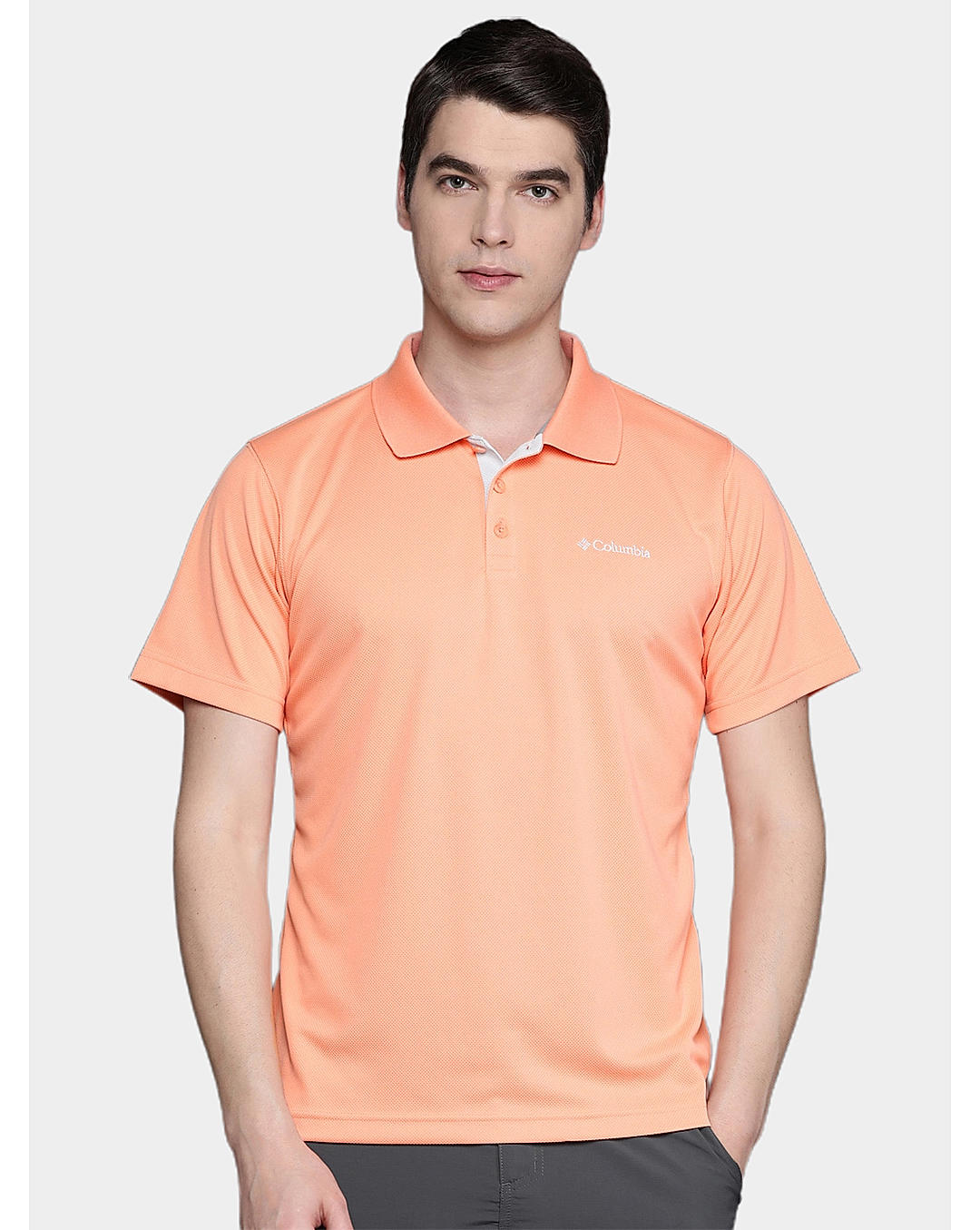 Columbia Mens Peach Omni-Wick Utilizer Polo Tshirt