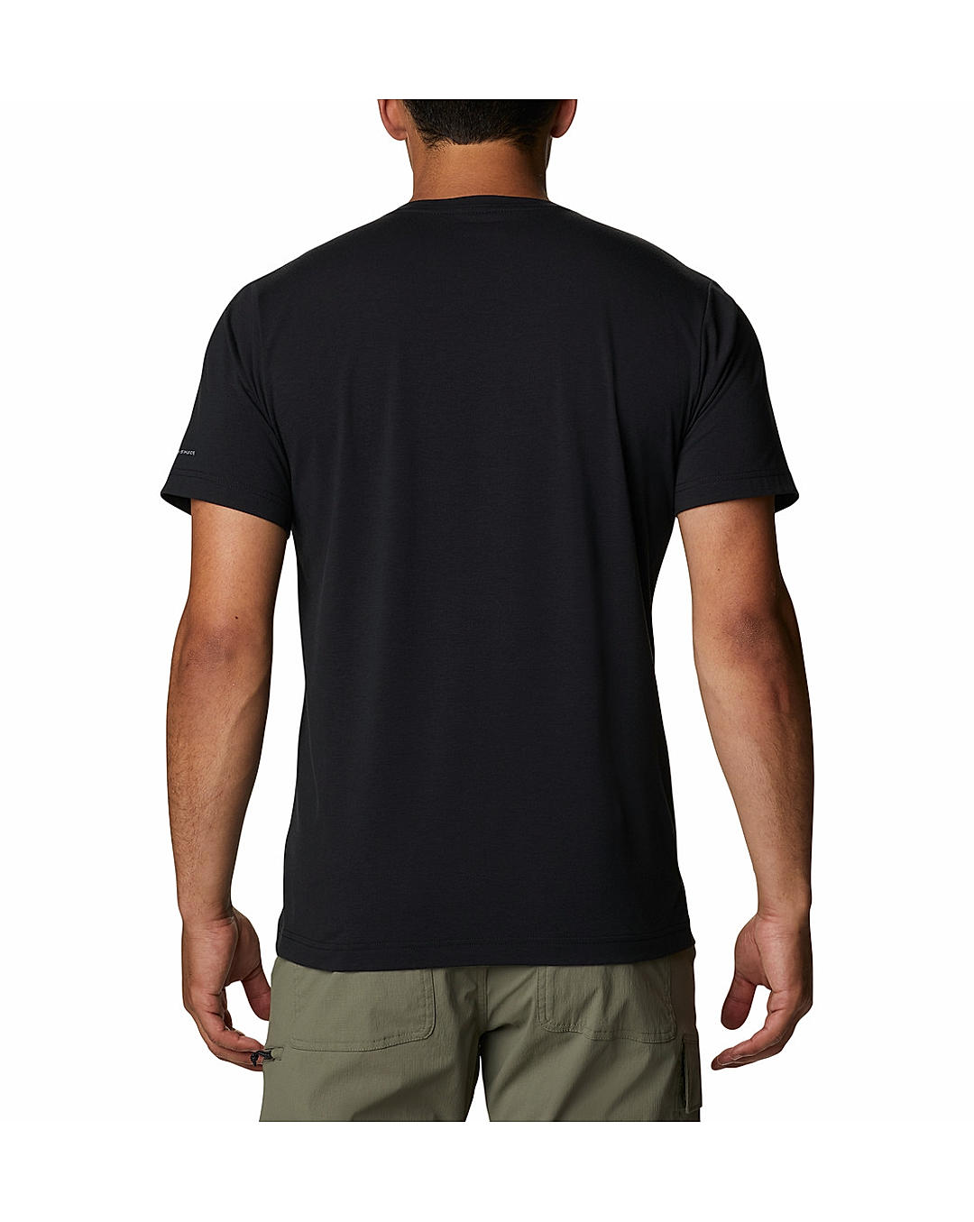 Columbia Mens Black Omni-Wick Sun Trek V-Neck Short Sleeve Tshirt