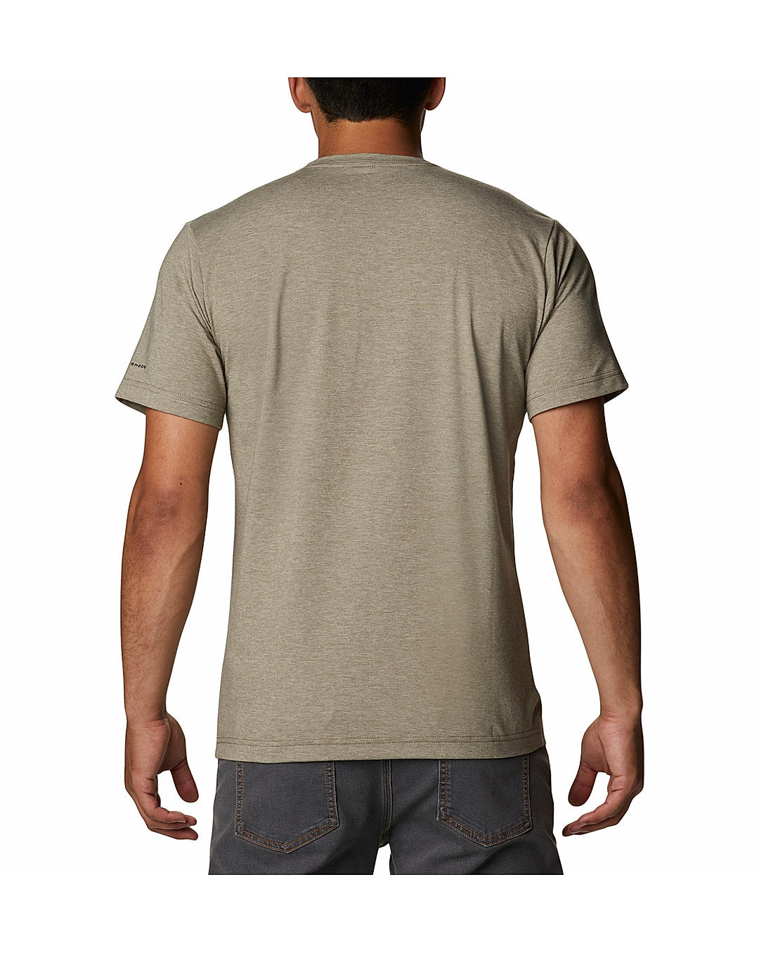Columbia Mens Green Omni-Wick Sun Trek V-Neck Short Sleeve Tshirt