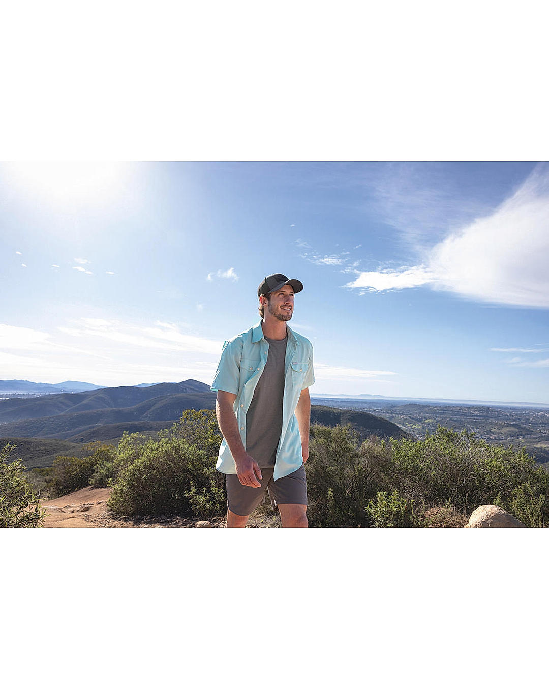 Columbia Mens Green Omni-Wick Utilizer II  Short Sleeve Shirt