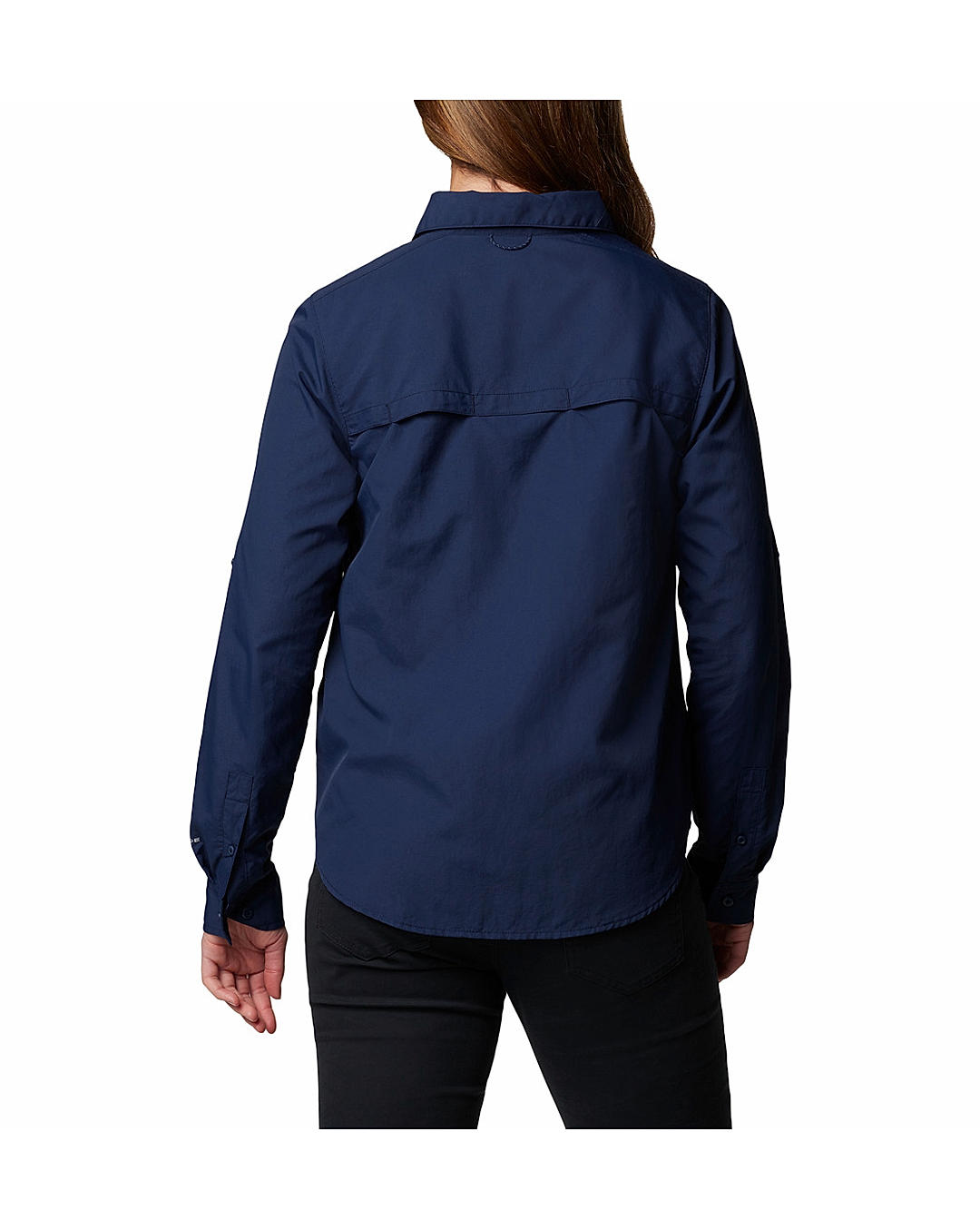 Columbia Womens Navy Omni-Shade Silver Ridge 3.0 Long Sleeve Shirt
