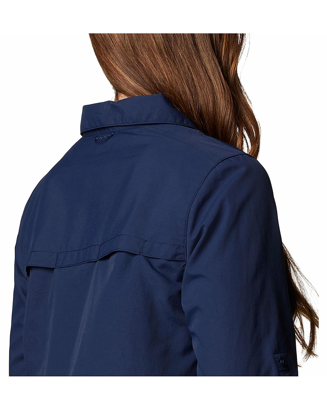 Columbia Womens Navy Omni-Shade Silver Ridge 3.0 Long Sleeve Shirt