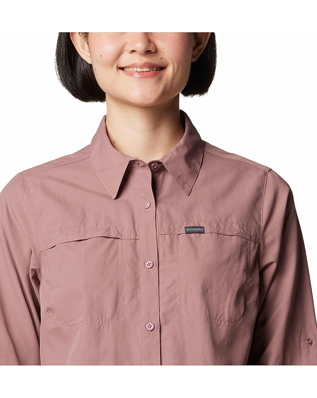 Columbia Womens Muave Omni-Shade Silver Ridge 3.0 Long Sleeve Shirt