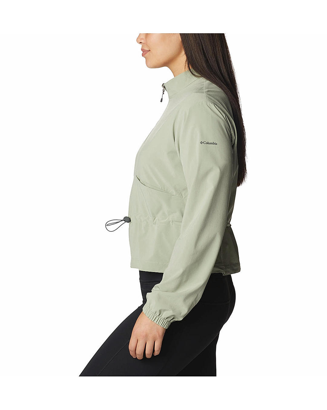 Columbia Womens Green Omni-Shield Boundless Beauty Full Zip Short Sleeve Shirt