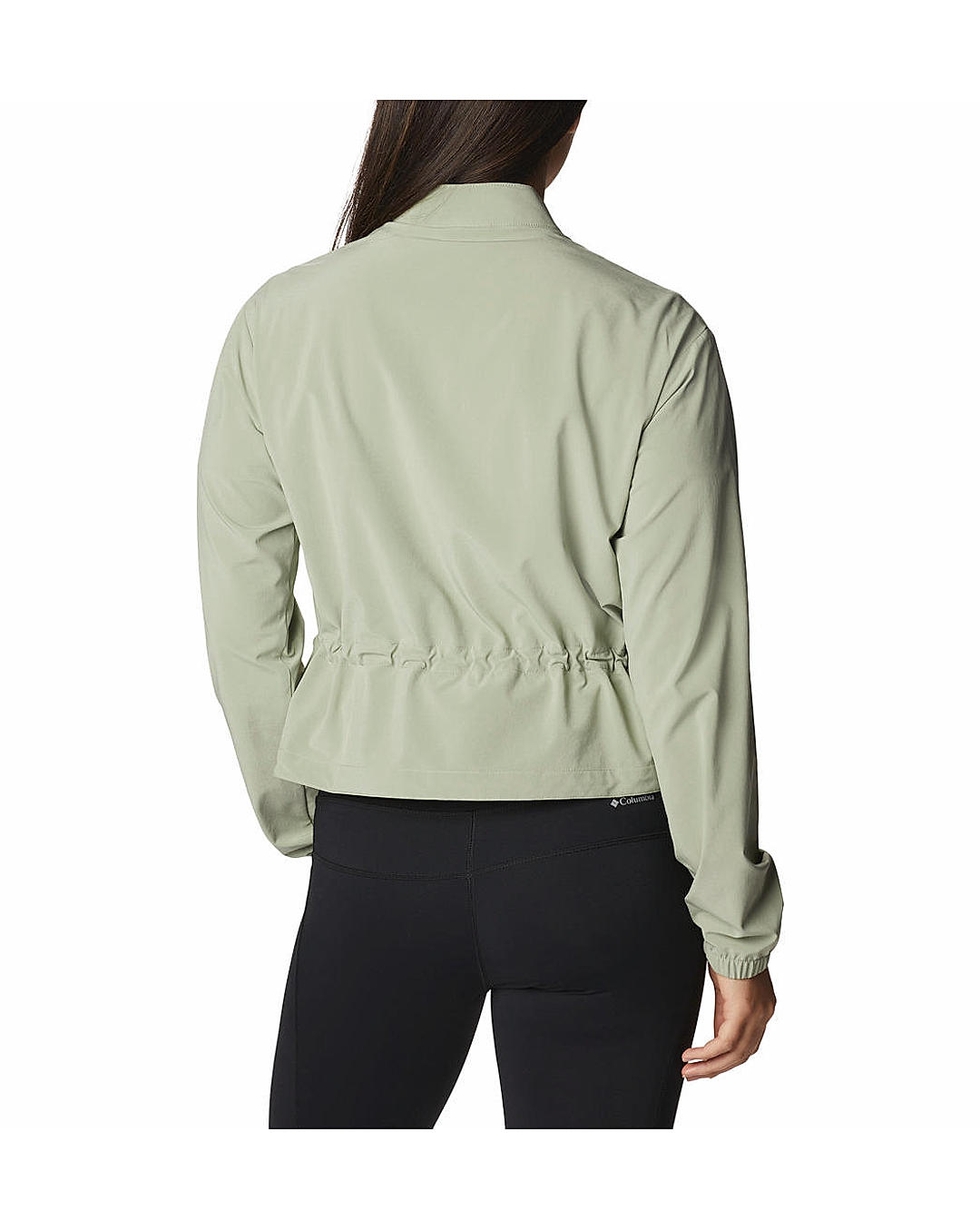 Columbia Womens Green Omni-Shield Boundless Beauty Full Zip Short Sleeve Shirt
