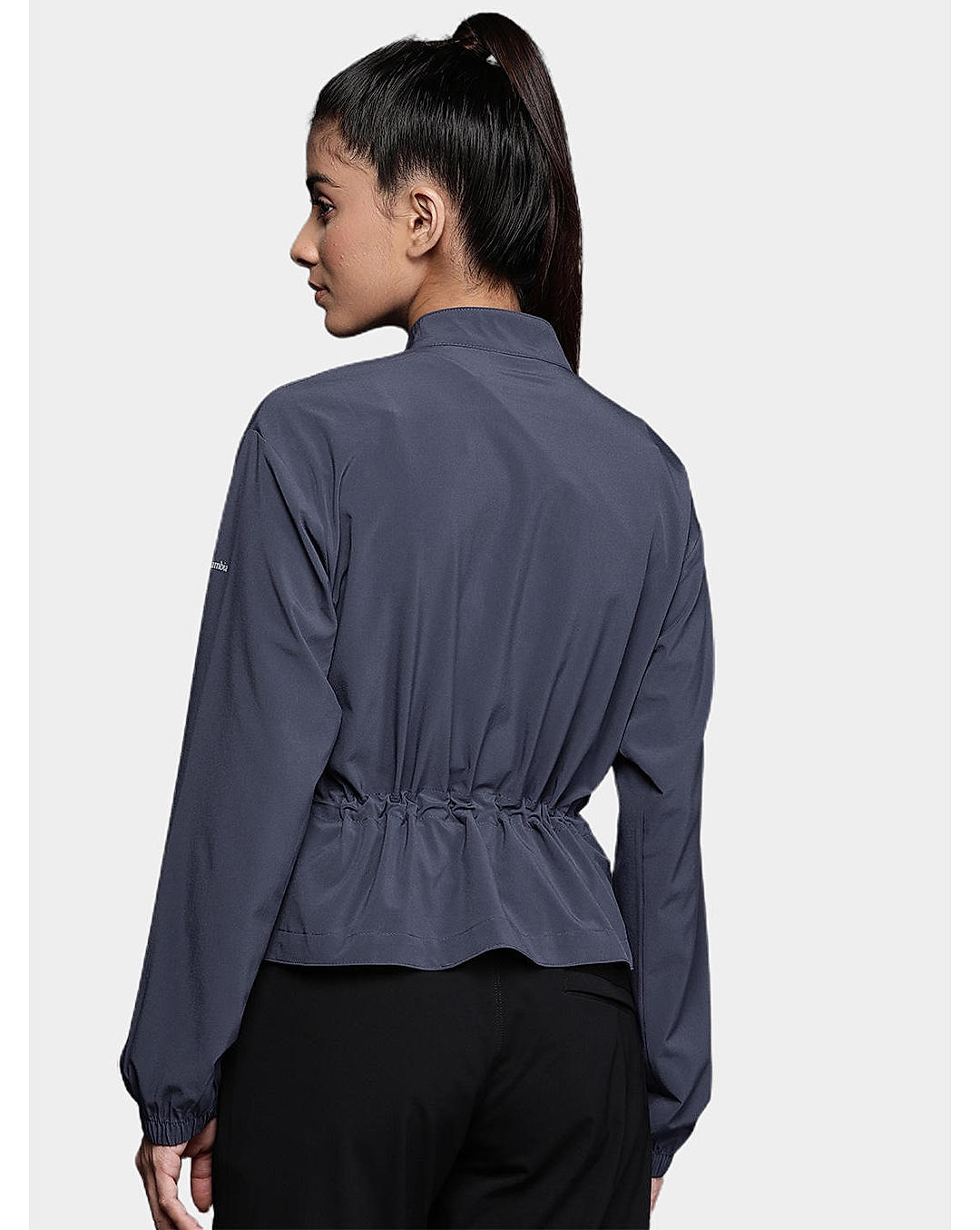 Columbia Womens Blue Omni-Shield Boundless Beauty Full Zip Short Sleeve Shirt