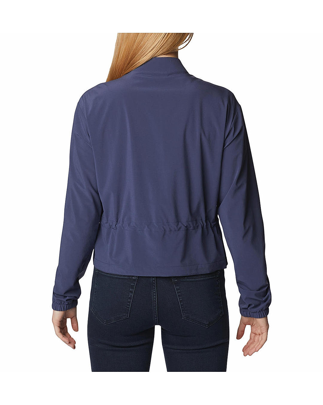 Columbia Womens Blue Omni-Shield Boundless Beauty Full Zip Short Sleeve Shirt