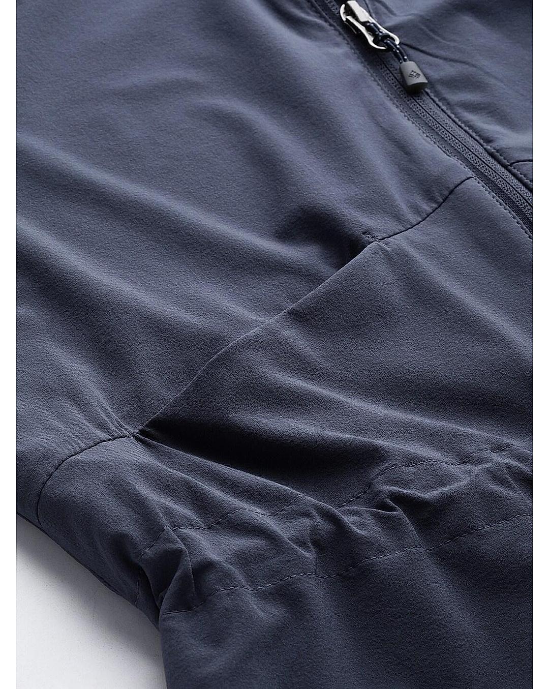 Columbia Womens Blue Omni-Shield Boundless Beauty Full Zip Short Sleeve Shirt