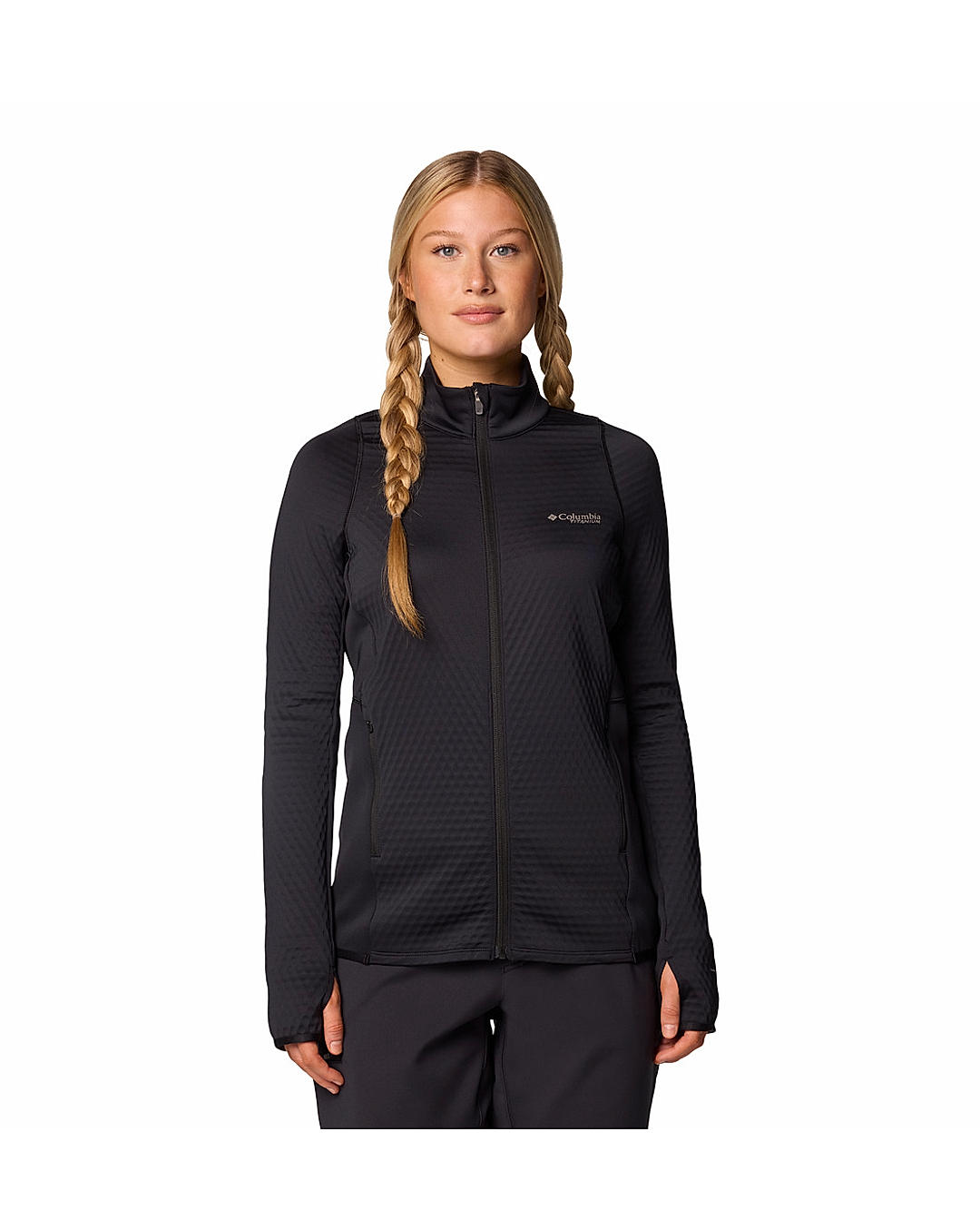 Columbia Womens Black Omni-Heat Helix Crystal Leaf Omni-Heat Helix Full Zip Jacket
