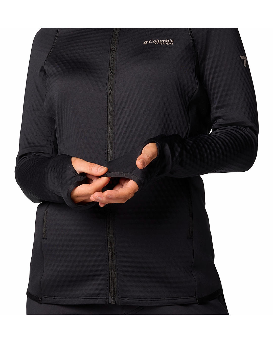 Columbia Womens Black Omni-Heat Helix Crystal Leaf Omni-Heat Helix Full Zip Jacket
