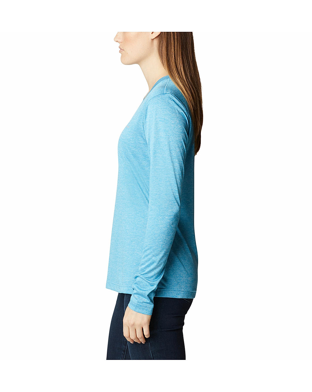 Columbia Womens Blue Omni-Wick Columbia Hike Long Sleeve Tshirt