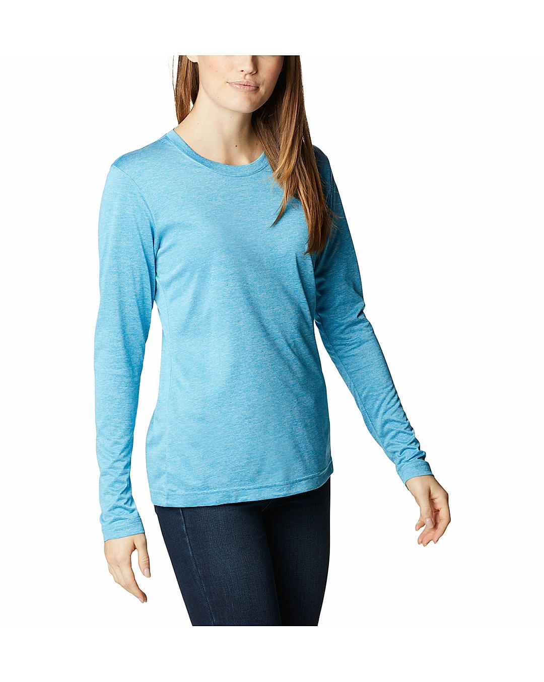 Columbia Womens Blue Omni-Wick Columbia Hike Long Sleeve Tshirt