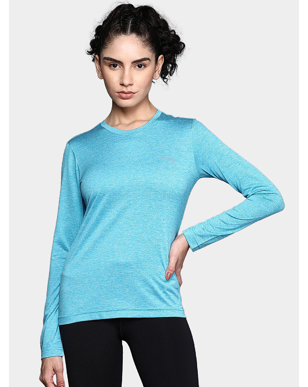 Columbia Womens Blue Omni-Wick Columbia Hike Long Sleeve Tshirt