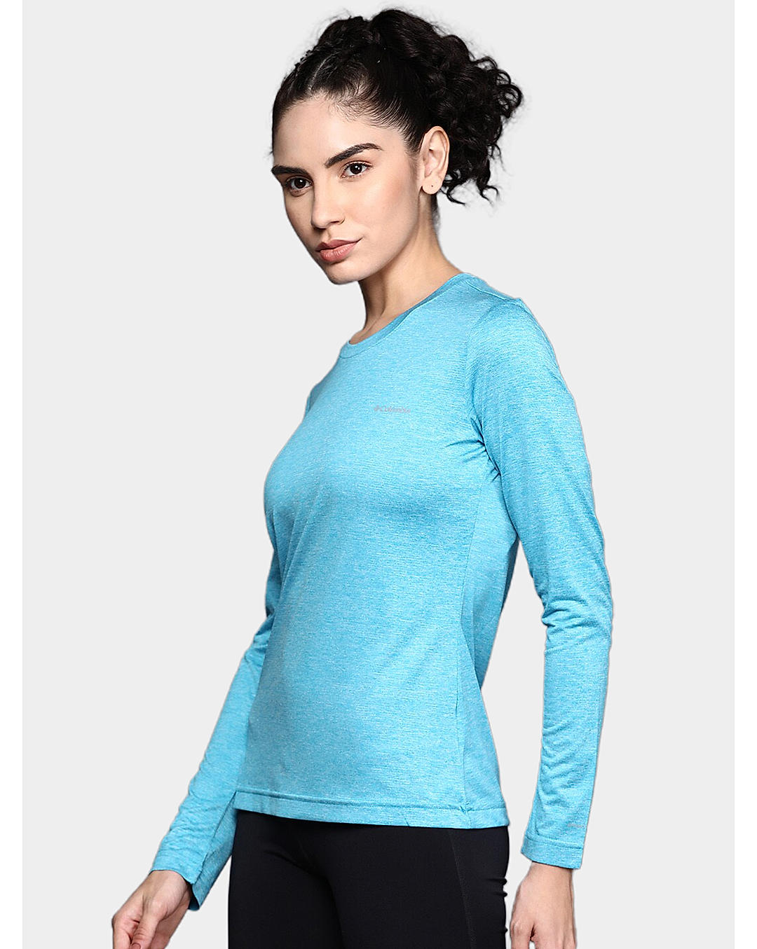 Columbia Womens Blue Omni-Wick Columbia Hike Long Sleeve Tshirt