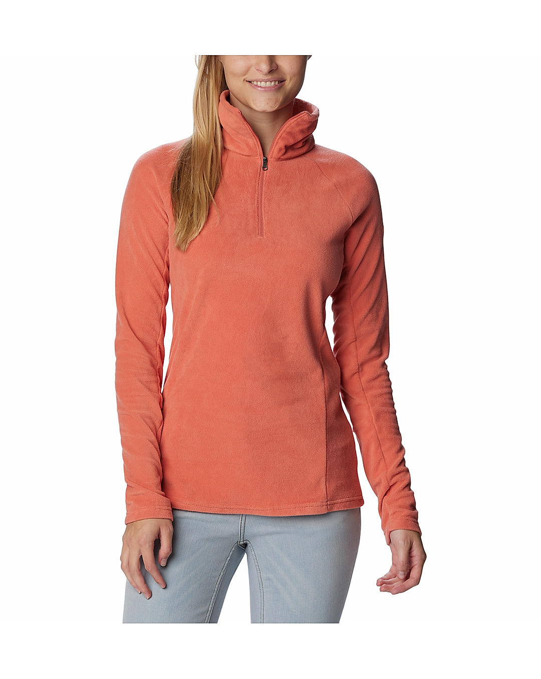 Columbia Womens Orange Glacial IV Half Zip Pullover
