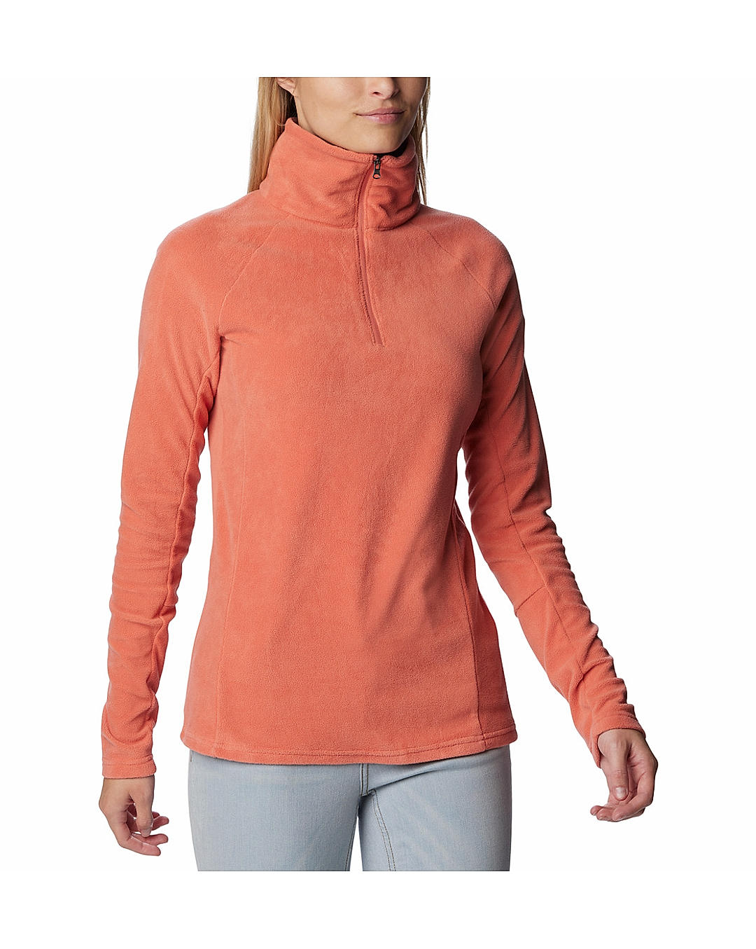 Columbia Womens Orange Glacial IV Half Zip Pullover