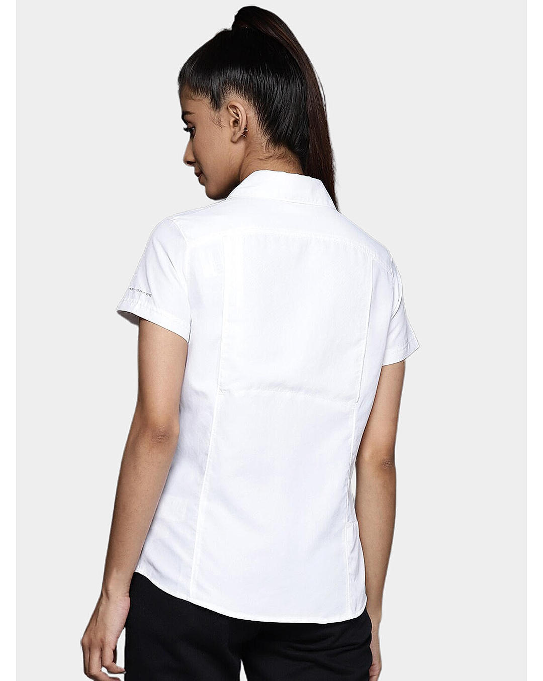 Columbia Womens White Omni-Wick Silver Ridge 2.0 Short Sleeve Shirt
