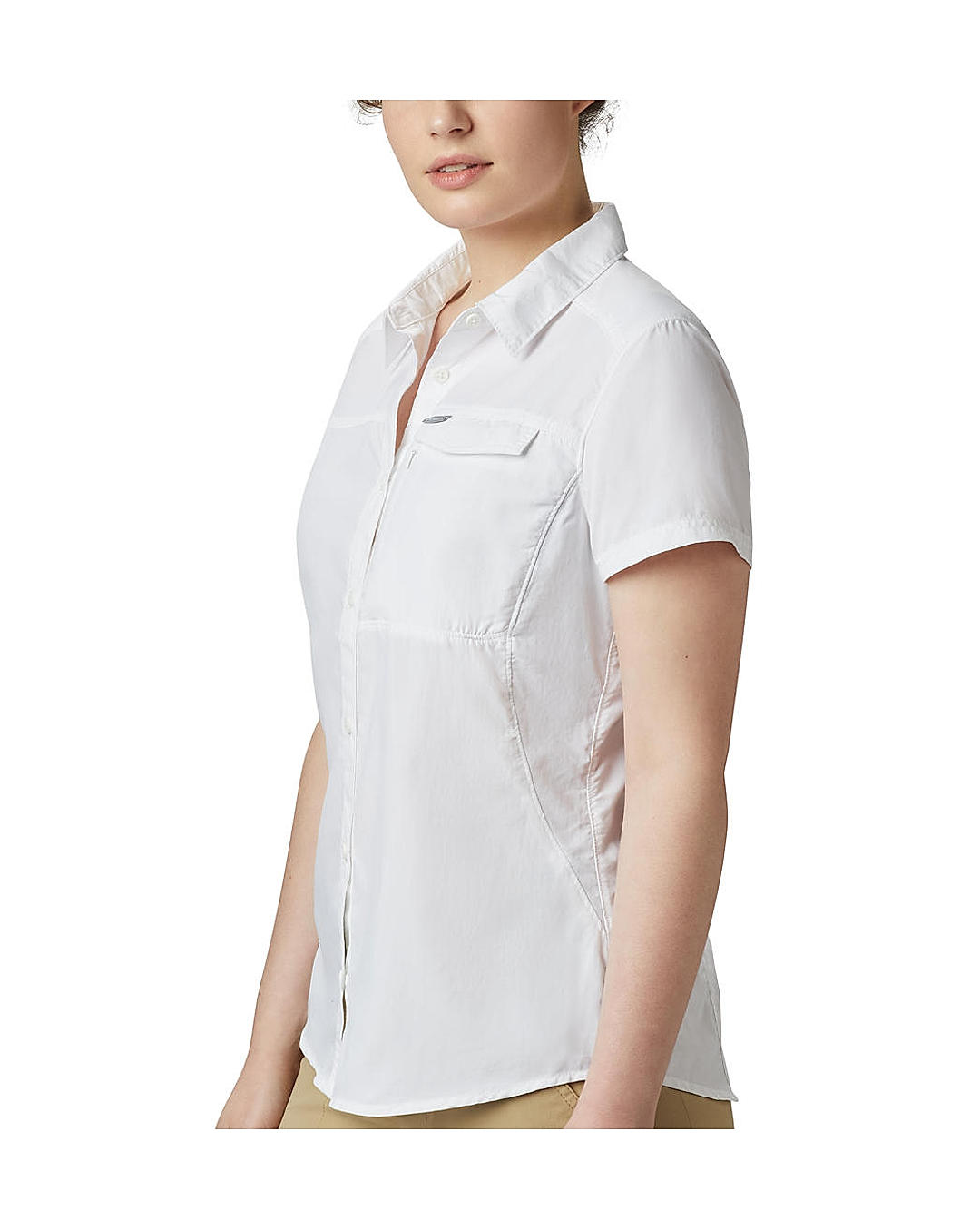 Columbia Womens White Omni-Wick Silver Ridge 2.0 Short Sleeve Shirt