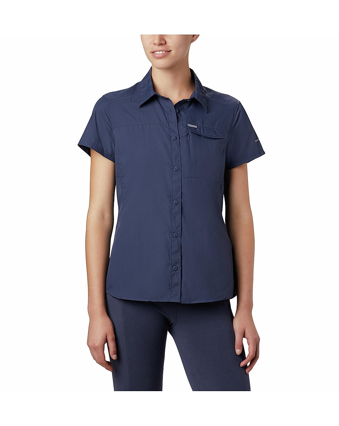 Columbia Womens Blue Omni-Wick Silver Ridge 2.0 Short Sleeve Shirt