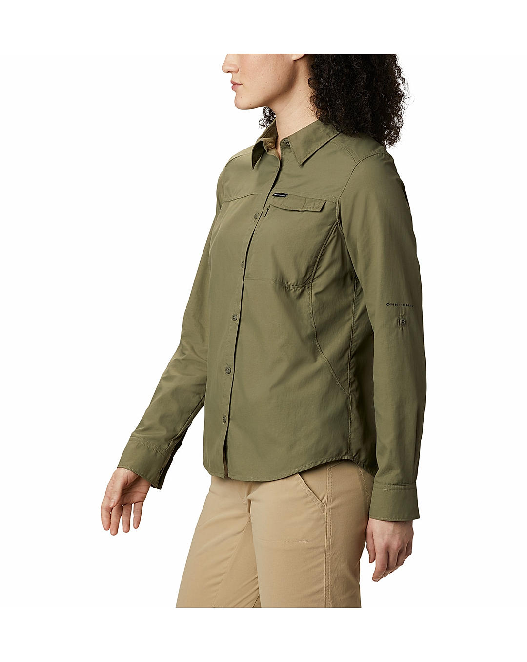 Columbia Womens Green Omni-Wick Silver Ridge 2.0 Long Sleeve Shirt