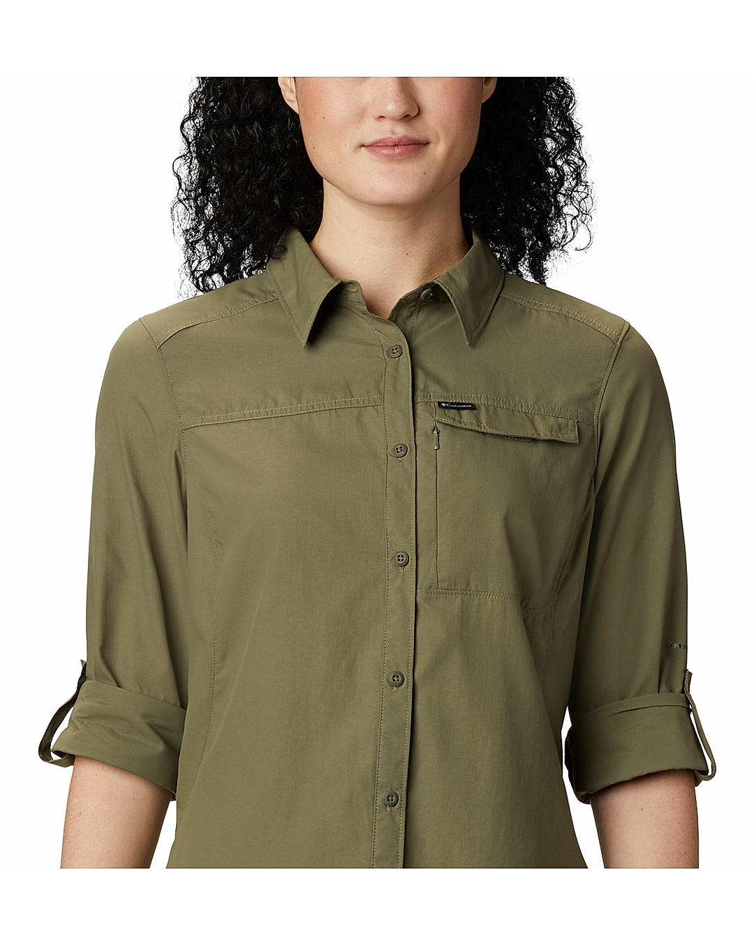 Columbia Womens Green Omni-Wick Silver Ridge 2.0 Long Sleeve Shirt