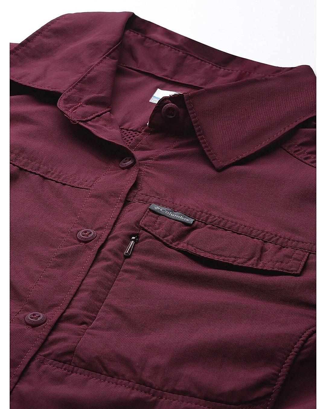 Columbia Womens Purple Omni-Wick Silver Ridge 2.0 Long Sleeve Shirt