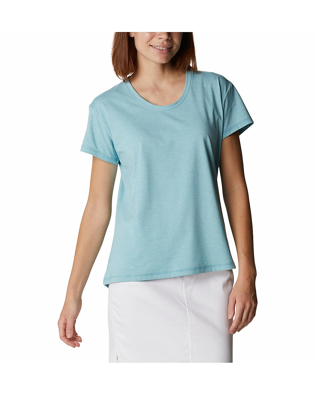 Columbia Womens Blue Omni-Wick Sun Trek Short Sleeve Tshirt