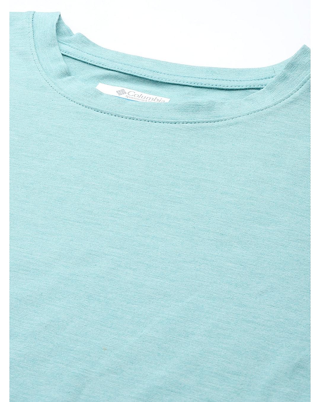 Columbia Womens Blue Omni-Wick Sun Trek Short Sleeve Tshirt