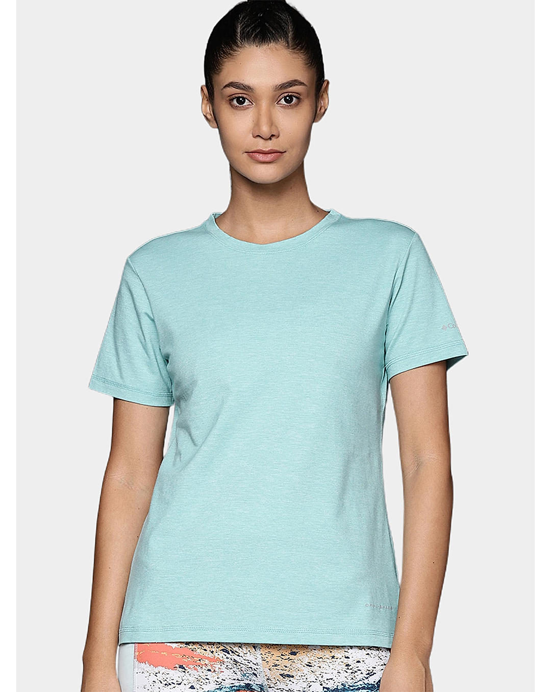 Columbia Womens Blue Omni-Wick Sun Trek Short Sleeve Tshirt