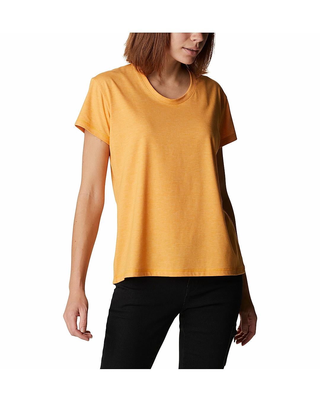 Columbia Womens Yellow Omni-Wick Sun Trek Short Sleeve Tshirt