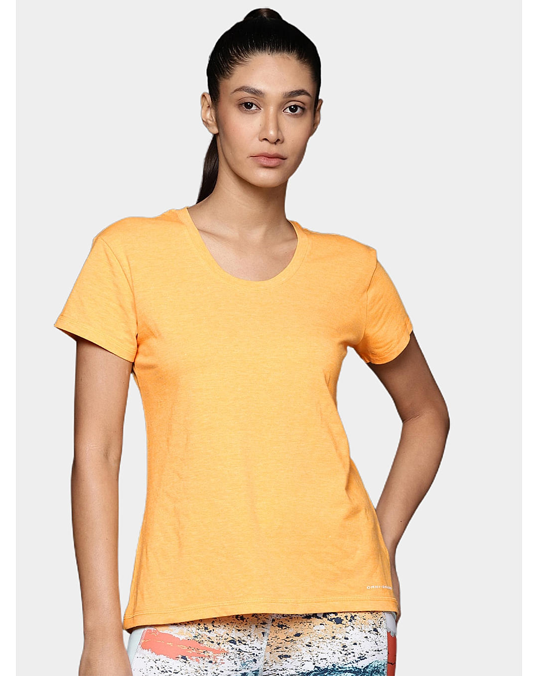 Columbia Womens Yellow Omni-Wick Sun Trek Short Sleeve Tshirt