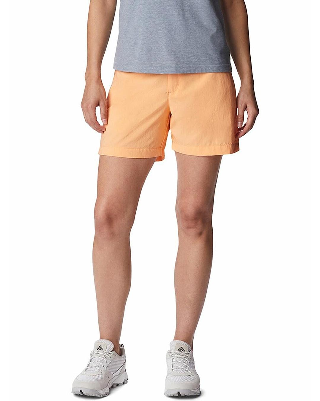 Columbia Womens Orange Omni-Shade Silver Ridge Utility Short