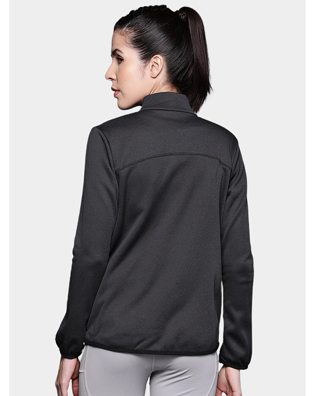 Columbia Womens Black Col Hike Tech Fleece Full Zip Jacket