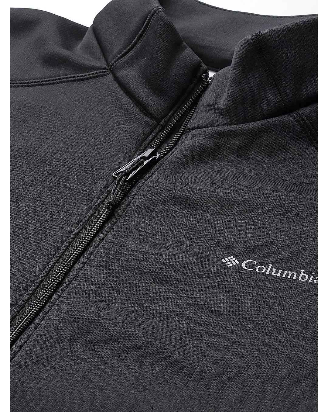 Columbia Womens Black Col Hike Tech Fleece Full Zip Jacket