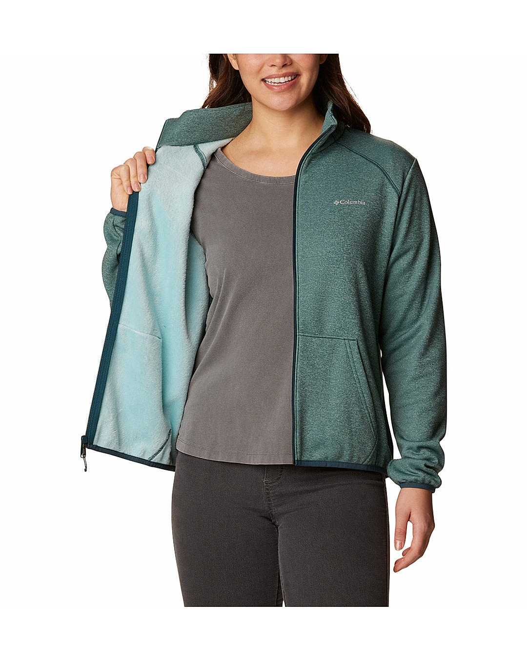 Buy Columbia Women Blue Col Hike Tech Fleece FZ Online at Adventuras 518212
